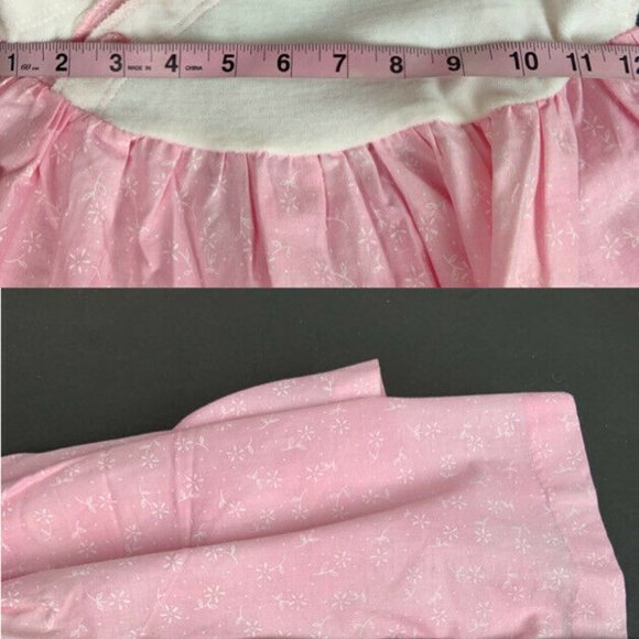 Vintage Girls Toddler Pink White Smock Dress 24M - Picture 5 of 7